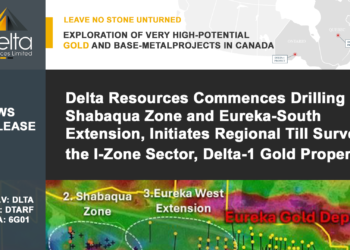 Delta Resources Commences Drilling at Shabaqua Zone and Eureka-South Extension, Initiates Regional Till Survey in the I-Zone Sector, Delta-1 Gold Property