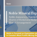 Noble Announces Plan to Distribute Shares of Homeland Nickel Inc. by Plan of Arrangement; Calls Special Shareholder Meeting for May 7, 2026