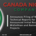 Canada Nickel Announces Filing of NI 43-101 Technical Reports for Previously Announced Initial Resources, Midlothian and Bannockburn Projects
