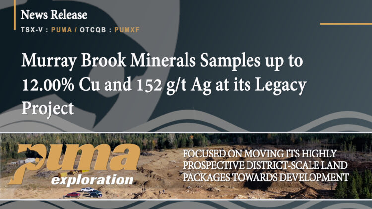 Murray Brook Minerals Samples up to 12.00% Cu and 152 g/t Ag at its Legacy Project