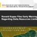Ronald Kopas announces that he has filed an Early Warning Report in accordance with National Instrument 62-103 in respect of his holdings in Delta Resources Limited
