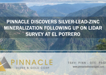 Pinnacle Discovers Silver-Lead-Zinc Mineralization Following up on LiDAR Survey at El Potrero