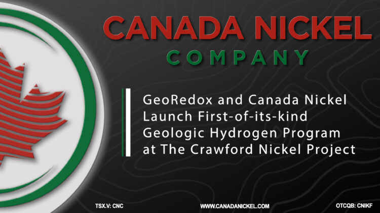 GeoRedox and Canada Nickel Launch First-of-its-kind Geologic Hydrogen Program at Crawford Nickel Project in Timmins, Ontario