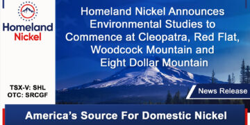 Homeland Nickel Announces Environmental Studies to Commence at Cleopatra, Red Flat, Woodcock Mountain and Eight Dollar Mountain