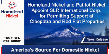 Homeland Nickel and Patriot Nickel Appoint SLR International Corporation for Permitting Support at Cleopatra and Red Flat Properties