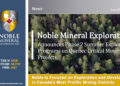 Noble Mineral Exploration Inc. Announces Phase 2 Summer Exploration Programs on Quebec Critical Minerals Projects