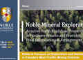 Noble Acquires North Bradshaw Property in Northern Ontario and Provides Final Information on Arrangement