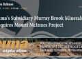 Puma’s Subsidiary Murray Brook Minerals Acquires Mount McInnes Project