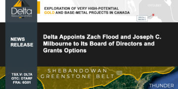 Delta Appoints Zach Flood and Joseph C. Milbourne to Its Board of Directors and Grants Options