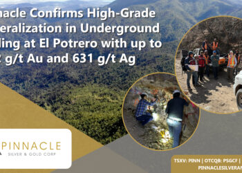 Pinnacle Confirms High-Grade Mineralization in Underground Drilling at El Potrero with up to 58.2 g/t Au and 631 g/t Ag