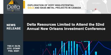 Delta Resources Limited to Attend the 52nd Annual New Orleans Investment Conference