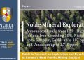 Noble Announces Results from HSP – Highlights Include Iron Values Exceeding 30%, Nickel up to 500 ppm, Cobalt up to 187 ppm and Vanadium up to 1,710 ppm