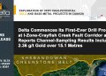 Delta Commences Its First-Ever Drill Program at I-Zone-Crayfish Creek Fault Corridor and Reports Channel-Sampling Results Including 2.36 g/t Gold over 15.1 Metres